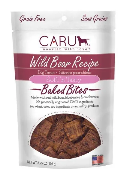 3.5oz. Caru Natural Wild Boar Recipe Bites - Treat